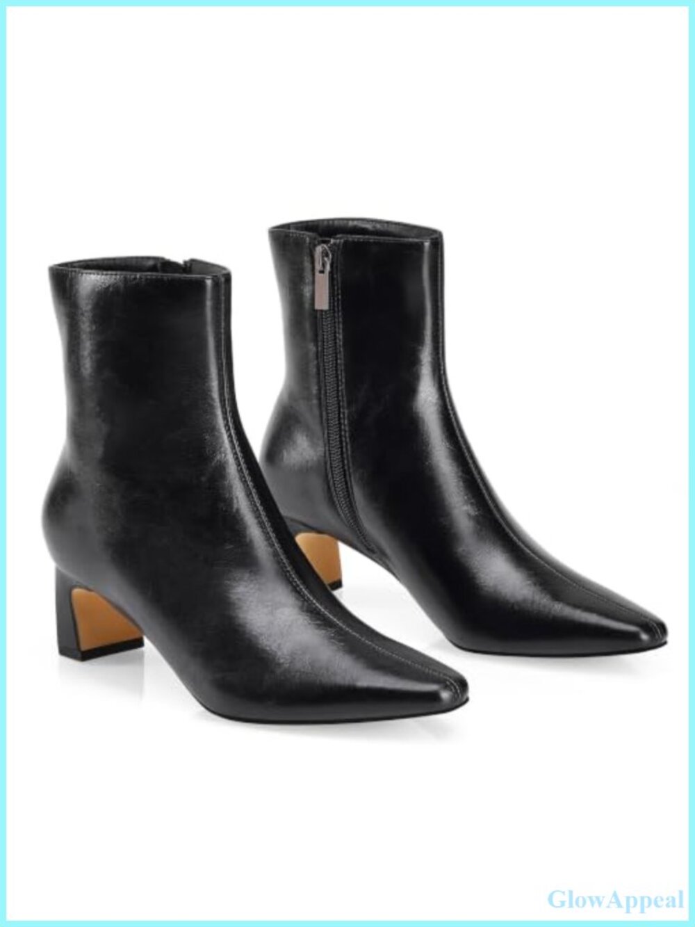 Women's Ankle Boots Chunky Block Low Heel Faux Leather Suede Square Toe